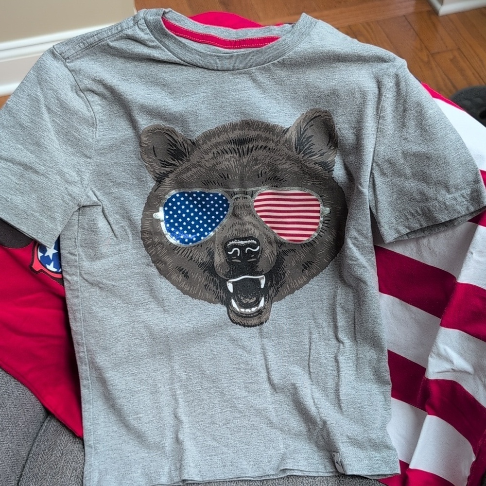 Boys Patriotic T-Shirt Bundle Size M - Picture 3 of 7